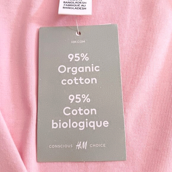 H&M Mama Maternity Top Tee Blouse Pullover Long Sleeve Pink Women's Size M NWT - Picture 3 of 16